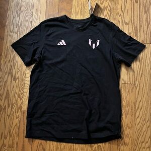 Black Adidas Lionel Messi soccer tee